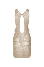 Women's Crochet Beach Dress – Open Knit Boho Cover-Up Dress