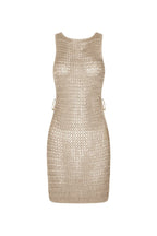 Women's Crochet Beach Dress – Open Knit Boho Cover-Up Dress