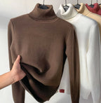Women's Lined Winter Sweater – Warm Long Sleeve Knit Pullover