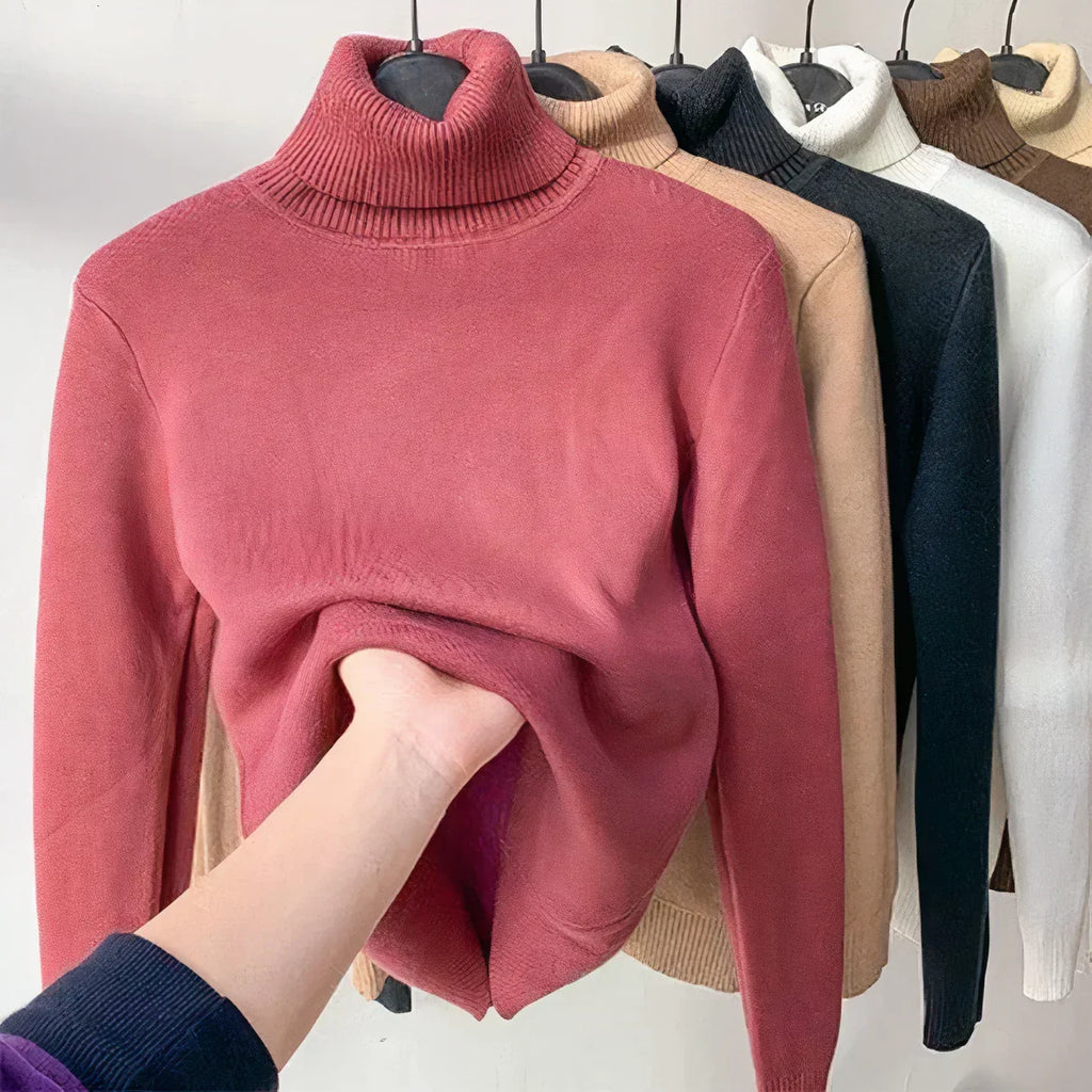 Women's Lined Winter Sweater – Warm Long Sleeve Knit Pullover
