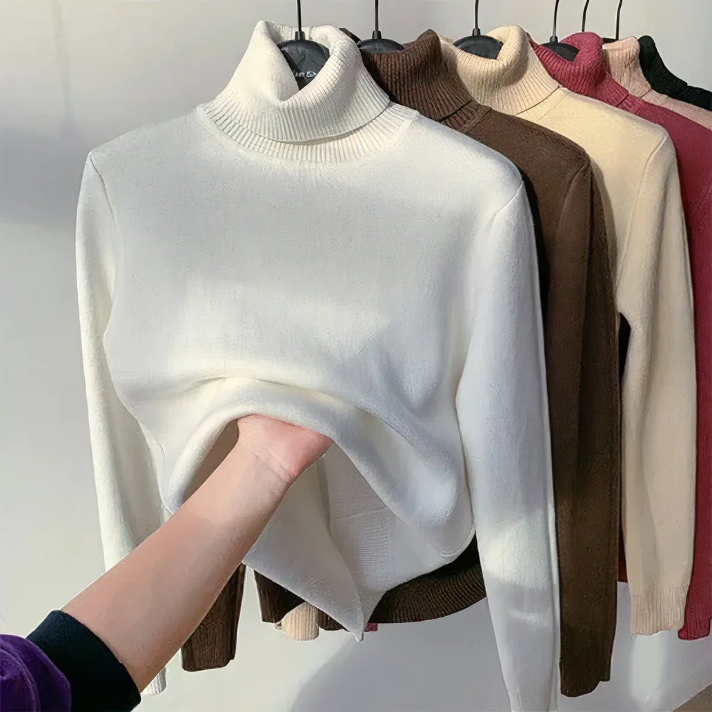 Women's Lined Winter Sweater – Warm Long Sleeve Knit Pullover