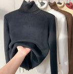 Women's Lined Winter Sweater – Warm Long Sleeve Knit Pullover