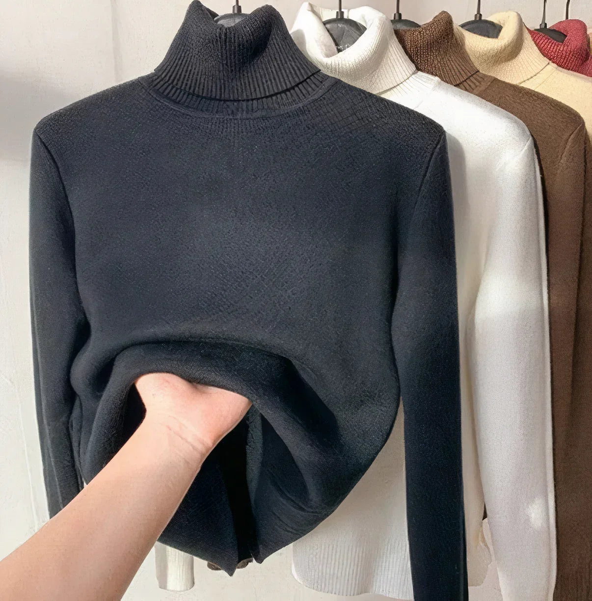 Women's Lined Winter Sweater – Warm Long Sleeve Knit Pullover