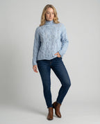 Women's Minimalist Knit Sweater – Classic Crew Neck Long Sleeve Pullover