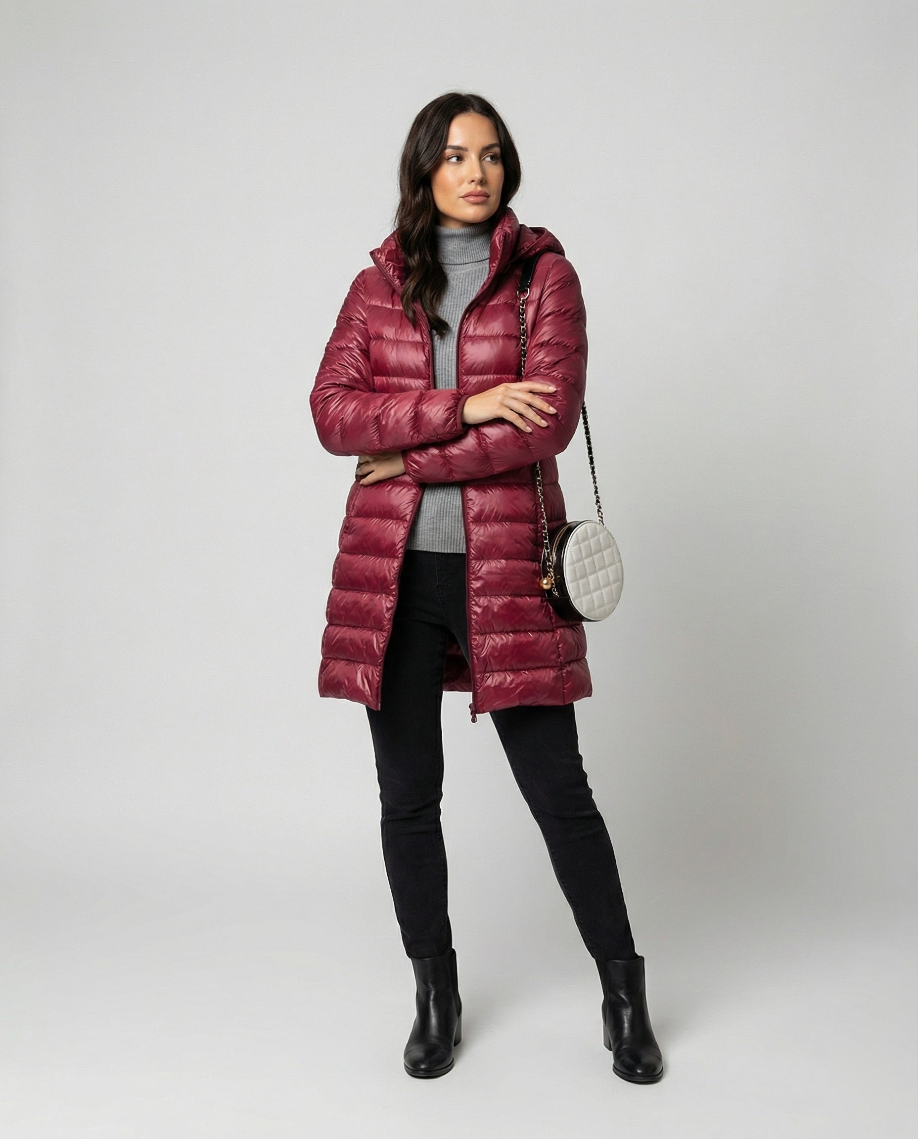 Women's Hooded Down Jacket – Ultralight Packable Transitional Puffer Jacket