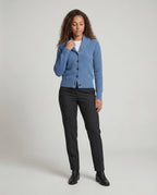 Women's Lapel Collar Cardigan – Button Front Long Sleeve Knit Cardigan