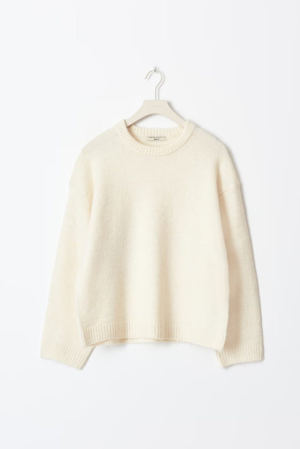 Women's Balloon Sleeve Sweater – Oversized Round Neck Knit Pullover