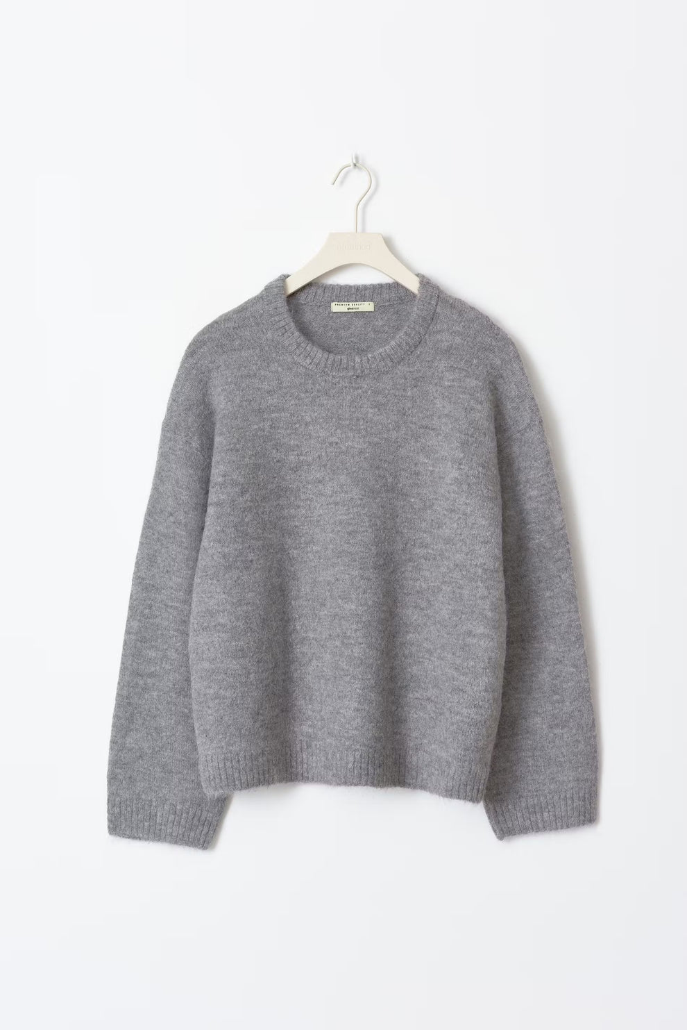 Women's Balloon Sleeve Sweater – Oversized Round Neck Knit Pullover