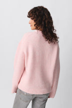 Women's Balloon Sleeve Sweater – Oversized Round Neck Knit Pullover