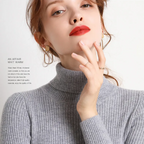 Women's Turtleneck Sweater – Classic Roll Neck Winter Sweater
