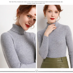 Women's Turtleneck Sweater – Classic Roll Neck Winter Sweater