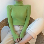 Women's Turtleneck Sweater – Classic Roll Neck Winter Sweater