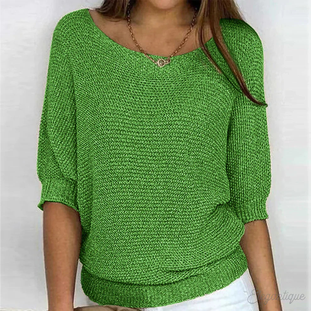 Women's Cross Knit Sweater – Relaxed Fit Winter Sweater