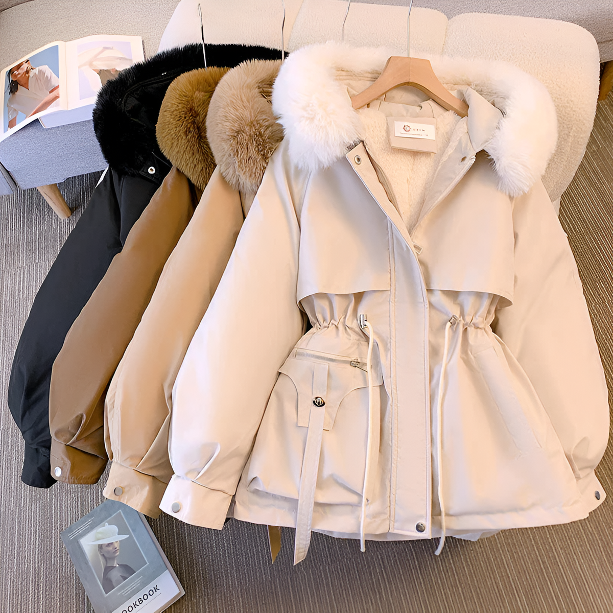Women's Insulated Winter Coat – Hooded Longline Cold Weather Jacket