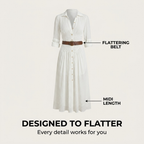 Women's Belted Dress – Casual Maxi Dress – Juliette