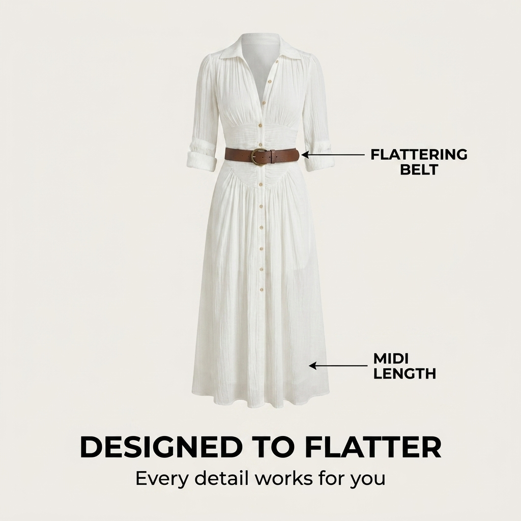 Women's Belted Dress – Casual Maxi Dress – Juliette