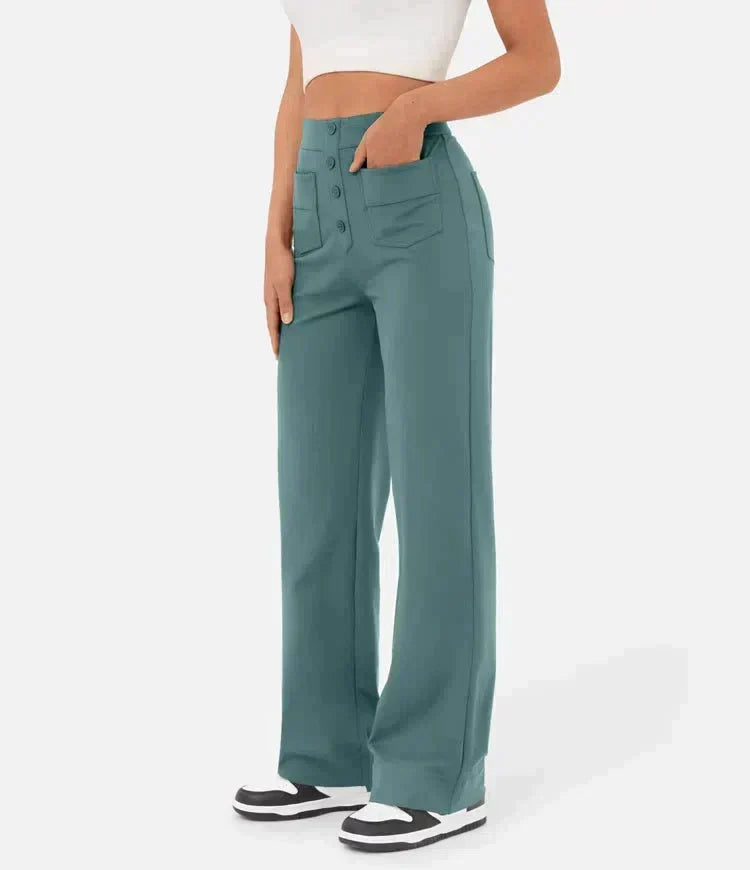Women's High Waist Stretch Pants – Tailored Everyday Trousers