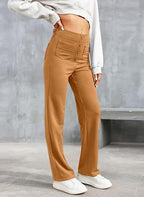 Women's High Waist Stretch Pants – Tailored Everyday Trousers