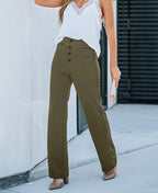 Women's High Waist Stretch Pants – Tailored Everyday Trousers