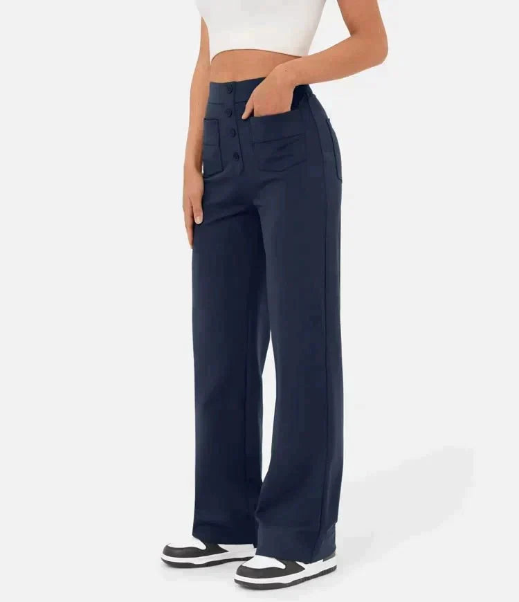 Women's High Waist Stretch Pants – Tailored Everyday Trousers
