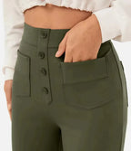 Women's High Waist Stretch Pants – Tailored Everyday Trousers