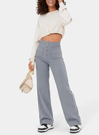 Women's High Waist Stretch Pants – Tailored Everyday Trousers