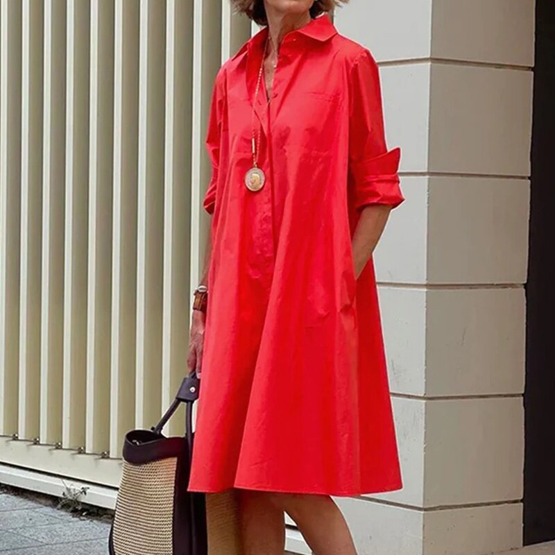 Women's Casual Midi Dress – Lightweight Summer Dress – Agnes