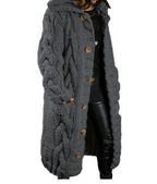 Women's Chunky Cardigan – Relaxed Long Sleeve Winter Cardigan