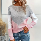 Women's Casual Knit Sweater – Relaxed Autumn Pullover