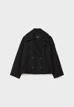Women's Double Breasted Coat – Elegant Long Coat – Janet