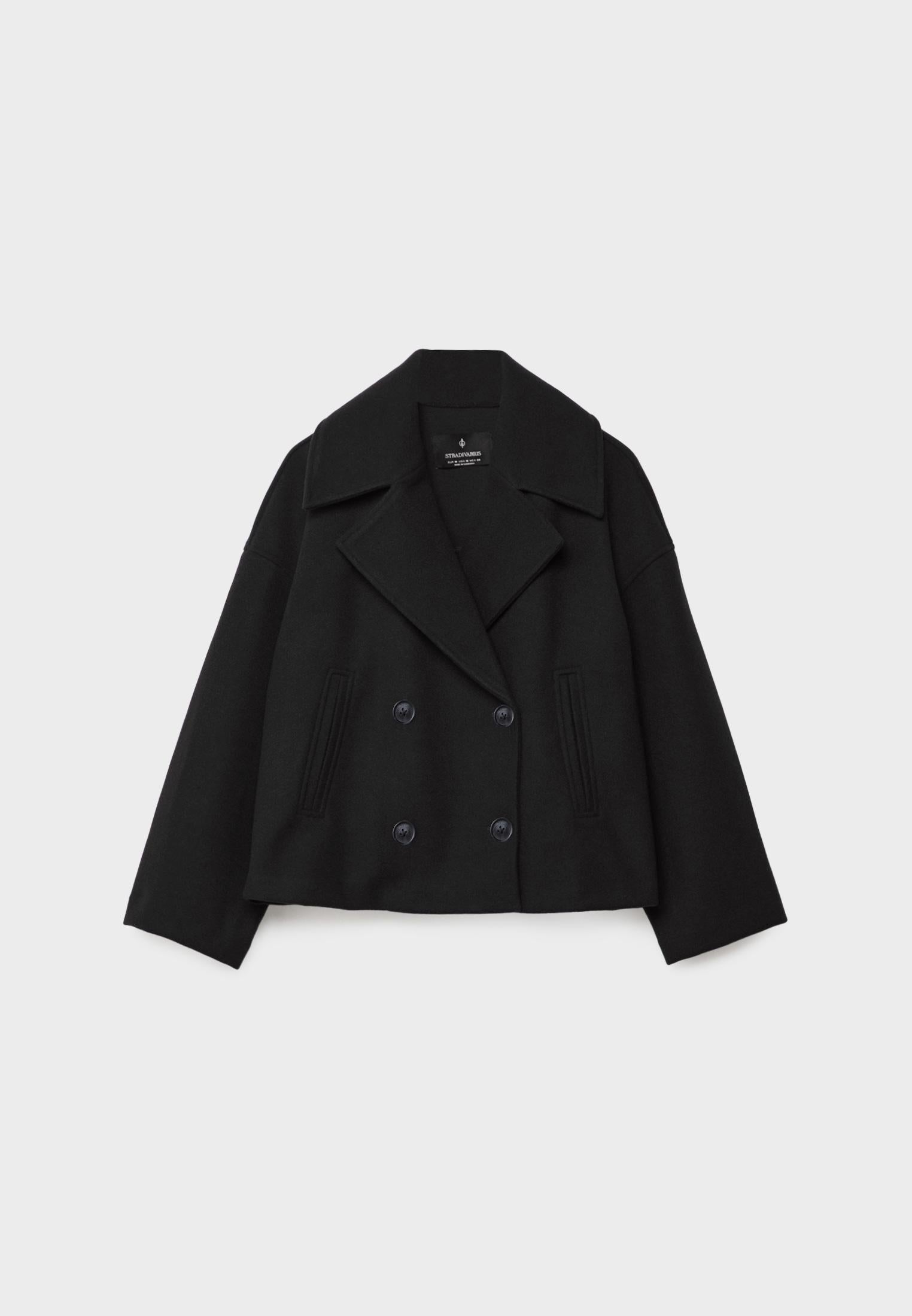 Women's Double Breasted Coat – Elegant Long Coat – Janet