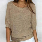 Women's Cross Knit Sweater – Relaxed Fit Winter Sweater