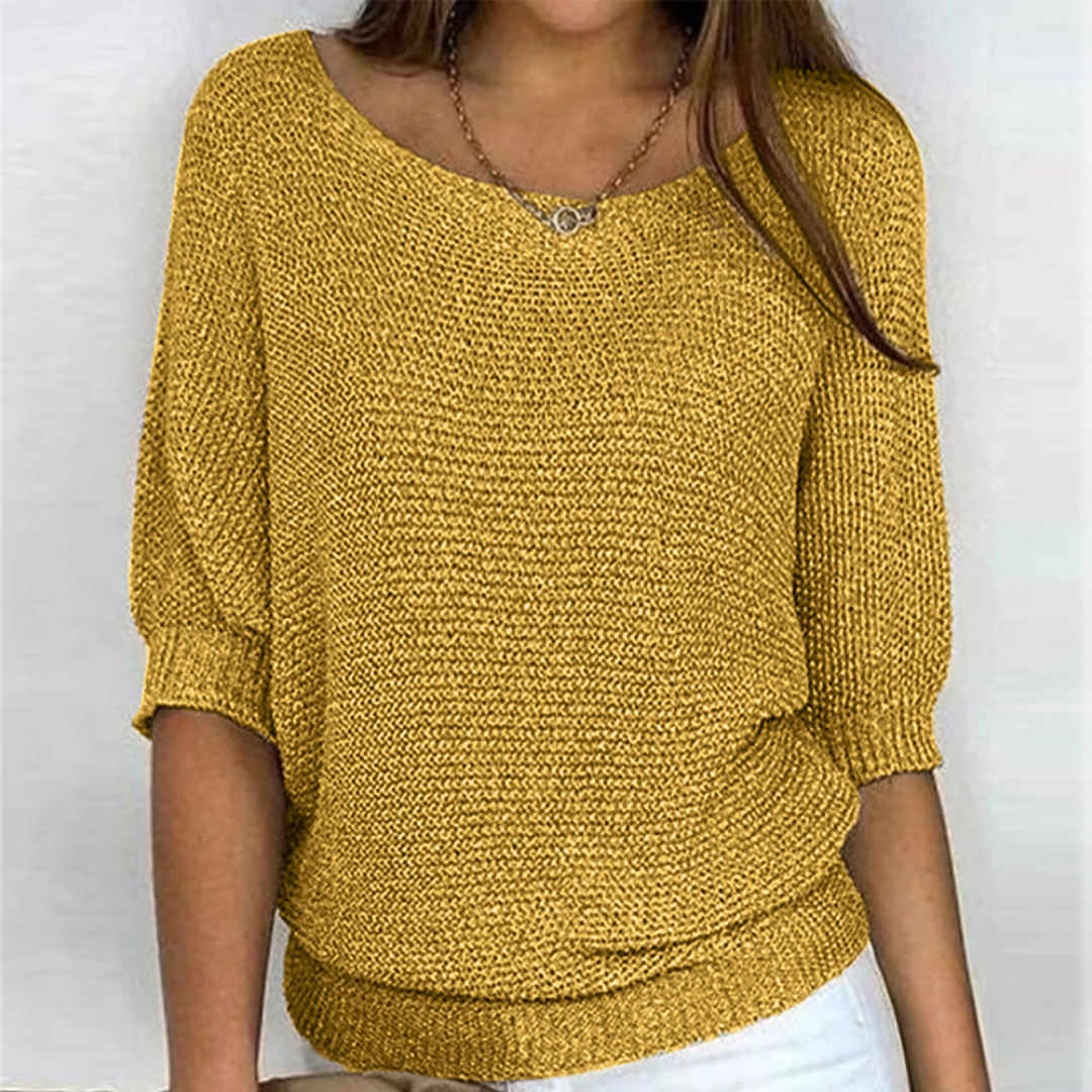 Women's Cross Knit Sweater – Relaxed Fit Winter Sweater