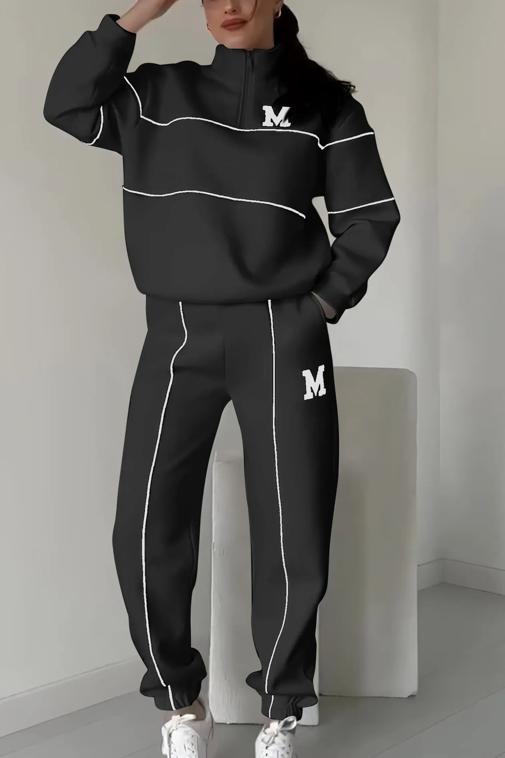 Women's Half-Zip Jogger Set – Quarter Zip Tracksuit Set
