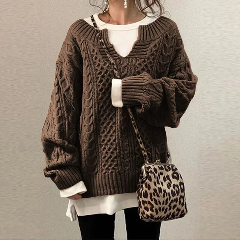 Women's Knit Pullover Sweater – Casual Knit Sweater – Alani