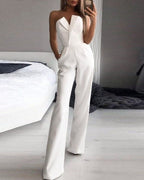 Women's Sleeveless Wide Leg Jumpsuit – Flowy Formal Occasion Jumpsuit