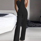 Women's Sleeveless Wide Leg Jumpsuit – Flowy Formal Occasion Jumpsuit