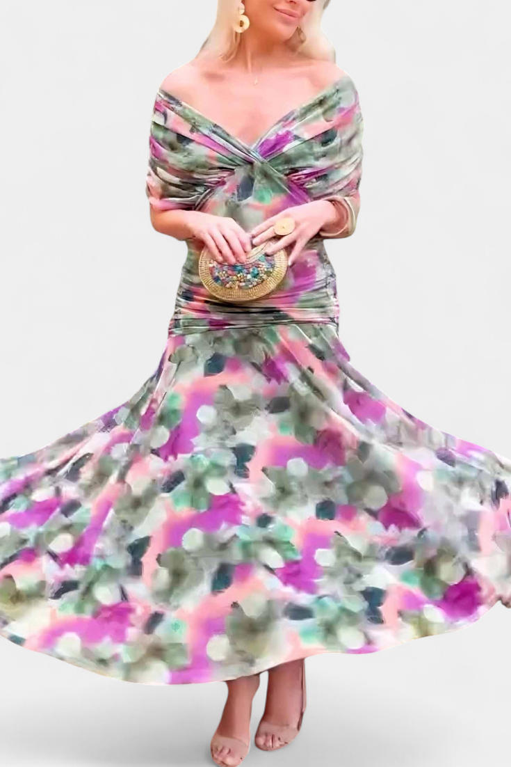Women's Floral Maxi Dress – Elegant Occasion Dress – Seraphina