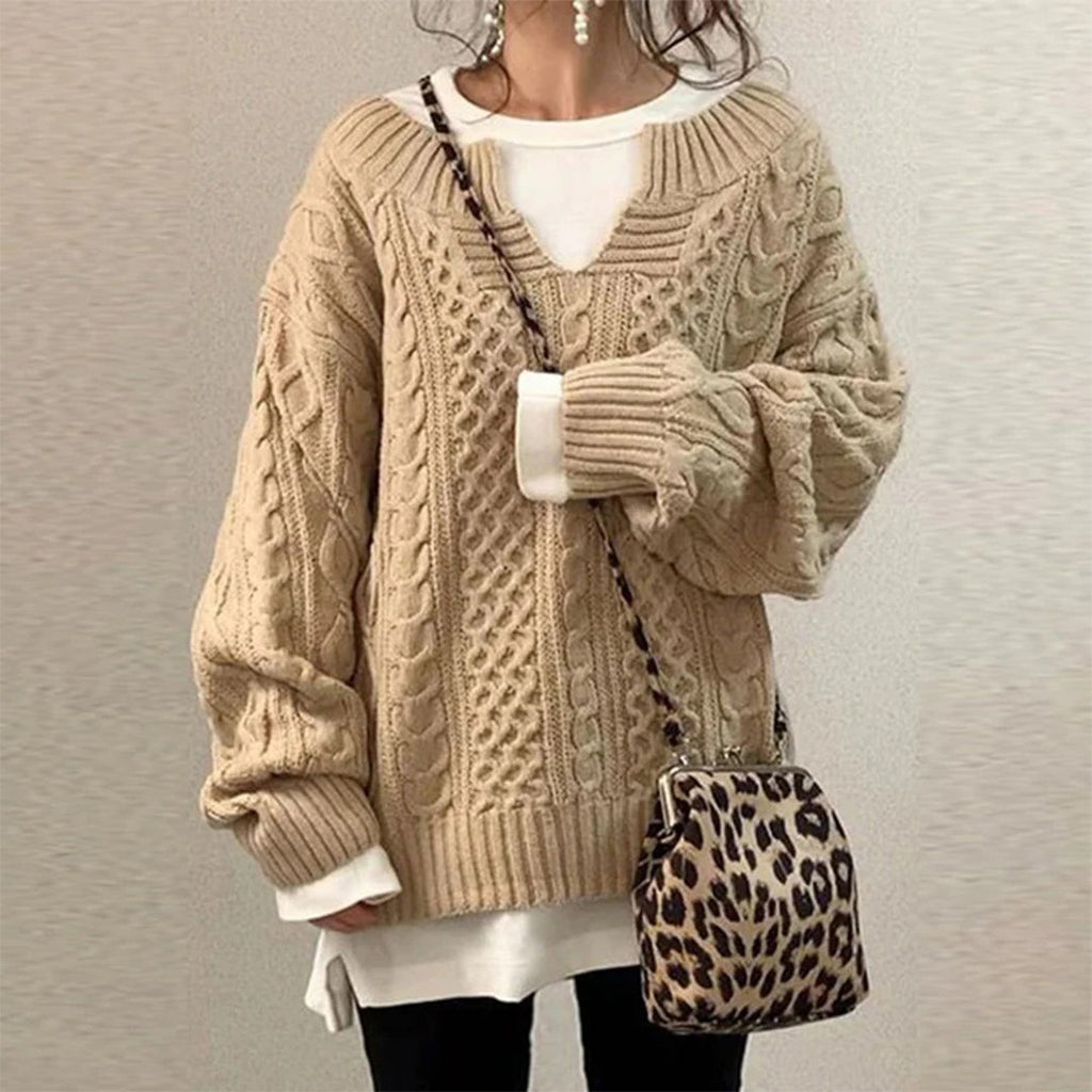 Women's Knit Pullover Sweater – Casual Knit Sweater – Alani