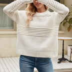 Women's Relaxed Fit Sweater – Casual Knit Sweater – Adelina