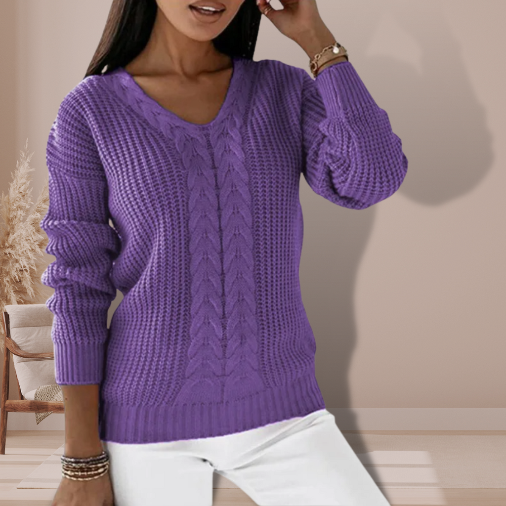 Women's Knitted Sweater – Soft Classic Winter Sweater
