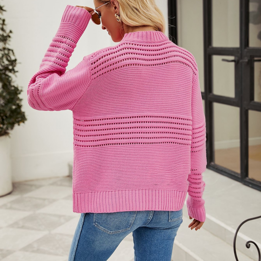 Women's Relaxed Fit Sweater – Casual Knit Sweater – Adelina