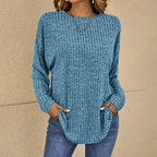 Women's Relaxed Winter Sweater – Soft Oversized Knit Sweater