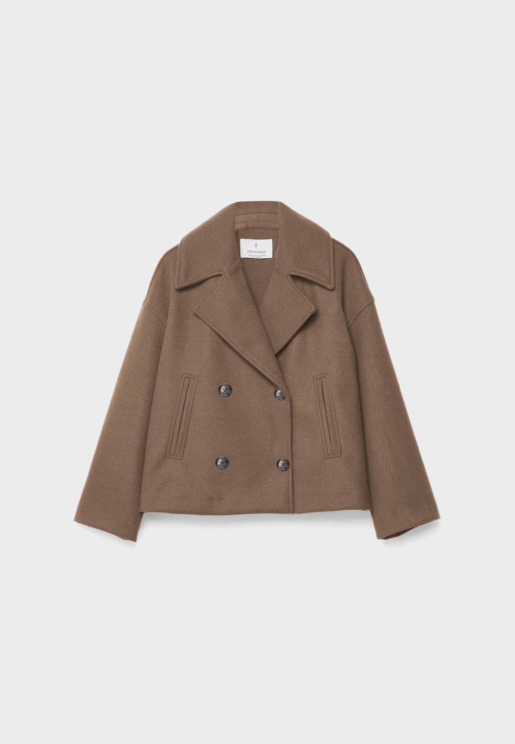 Women's Double Breasted Coat – Elegant Long Coat – Janet