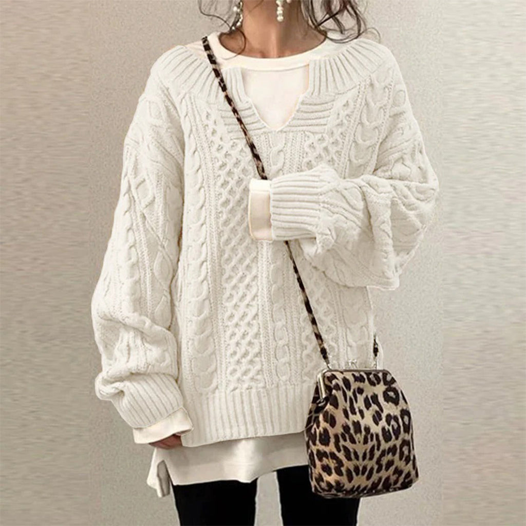 Women's Knit Pullover Sweater – Casual Knit Sweater – Alani