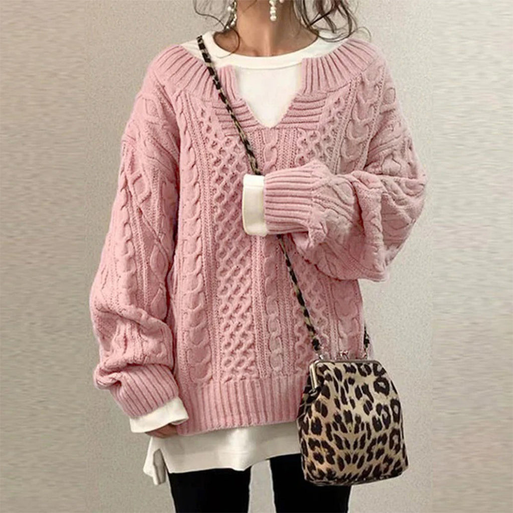 Women's Knit Pullover Sweater – Casual Knit Sweater – Alani