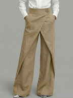Women's Asymmetrical Pants – Wrap Front Palazzo Pants