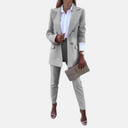 Women's Asymmetrical Two-Piece Set – Statement Top & Wide Leg Pants