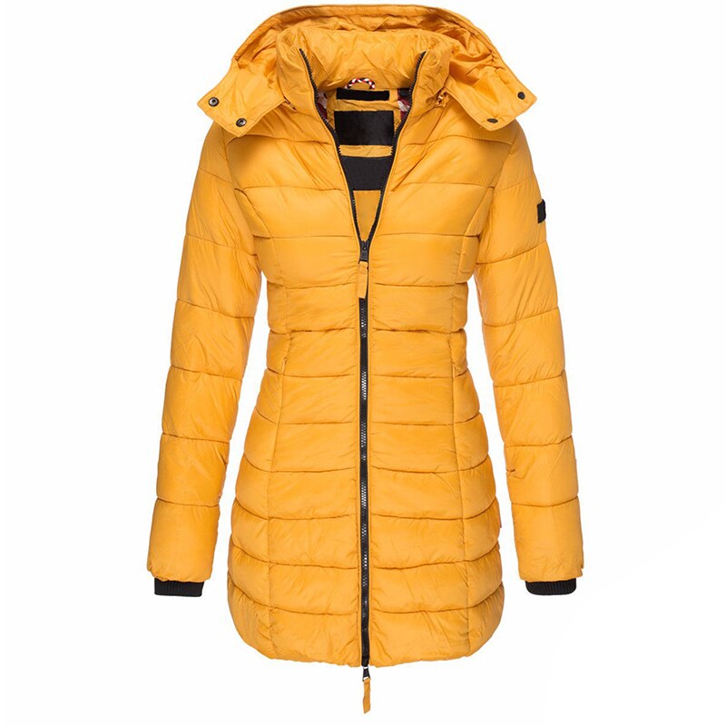 Women's Full-Length Puffer Coat – Hooded Longline Quilted Coat