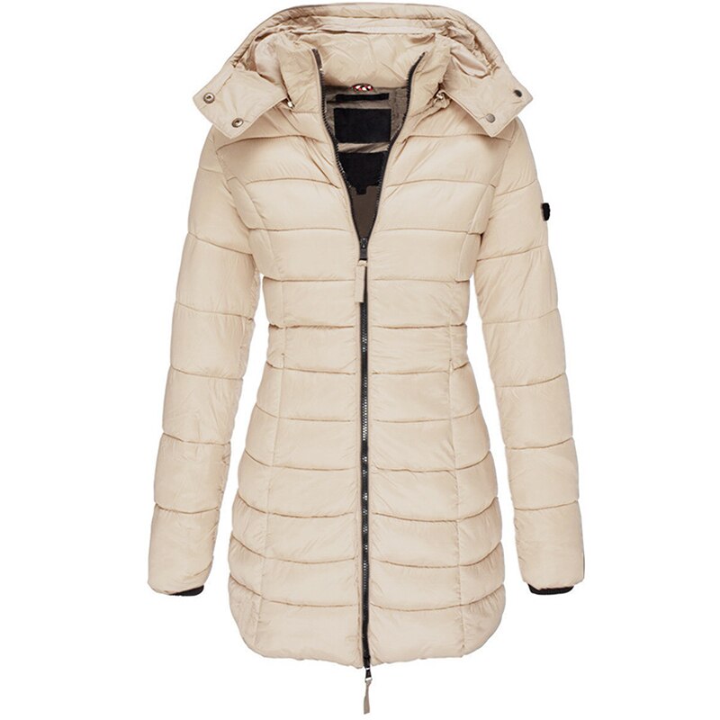 Women's Full-Length Puffer Coat – Hooded Longline Quilted Coat